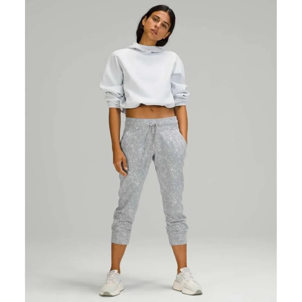 Lululemon‎ Ready to Rulu Jogger Crop Speckle Spritz Jacquard Rhino Grey Silver